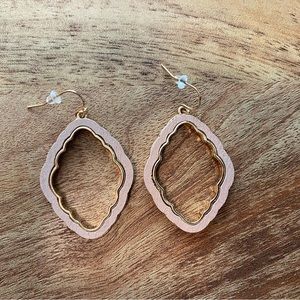 Pink dangle earrings